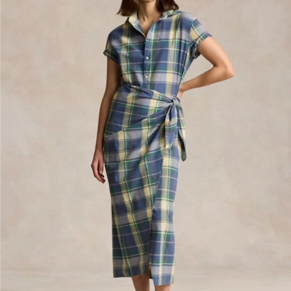 Polo by Ralph Lauren Blue Plaid Dress - Picture 1 of 5